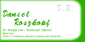 daniel roszkopf business card