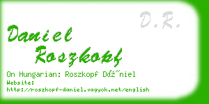 daniel roszkopf business card